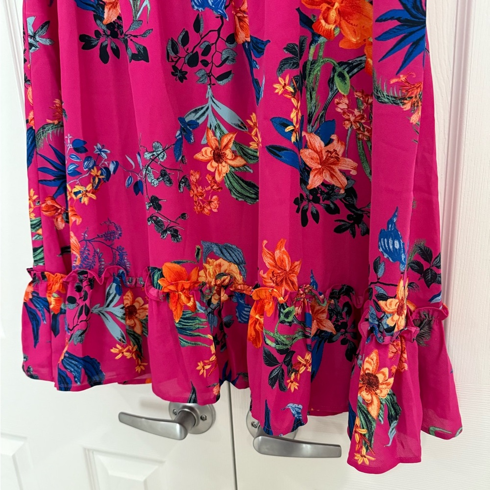 INC International Concepts Women’s Floral Pink A-Line Dress - Picture 6 of 10